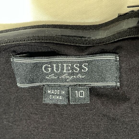 Vgt Guess Y2K Studded Strapless BodyCon Dress 10 Punk Sexy Vamp Mini - Picture 2 of 14